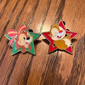 Disney pin lot of 2 Chip & Dale